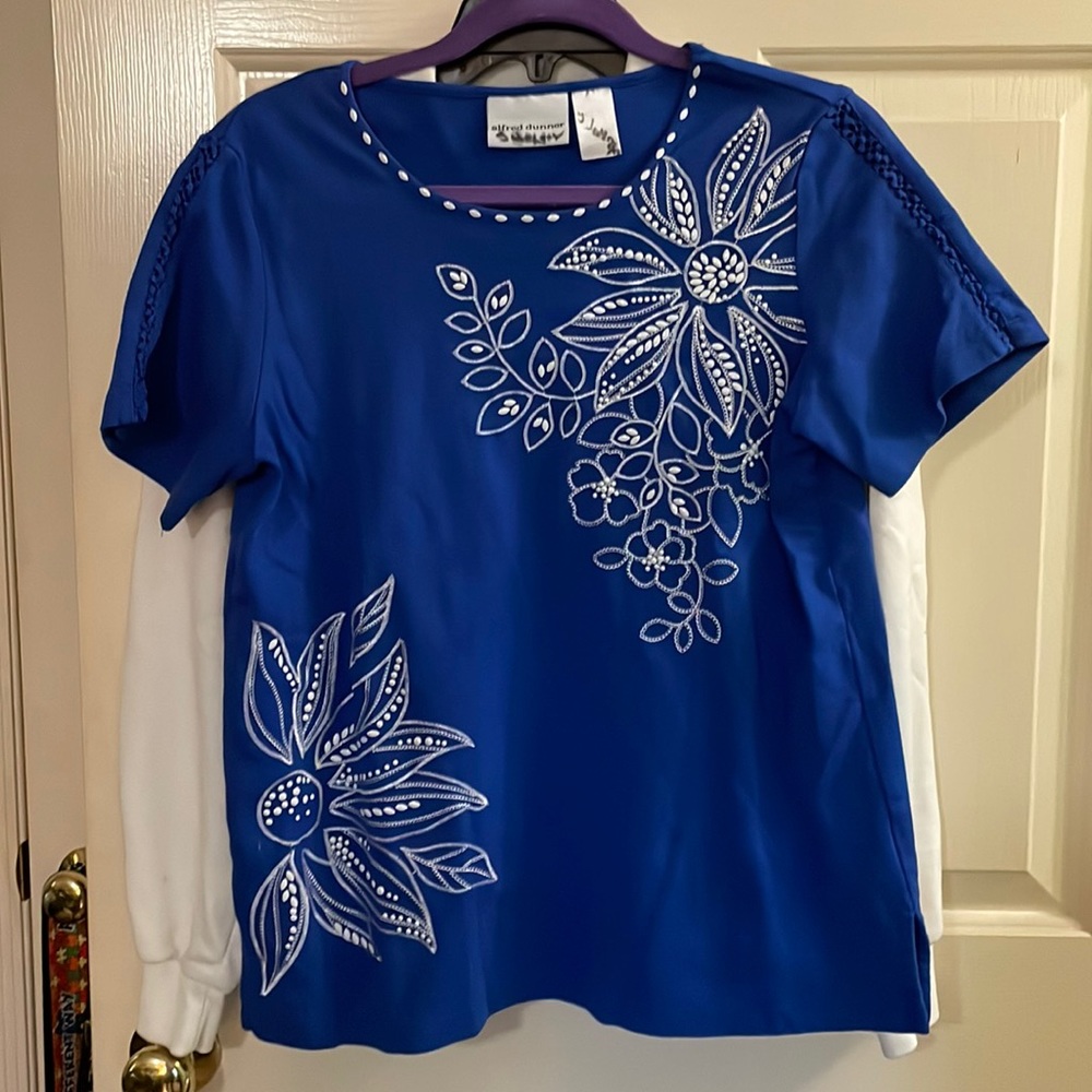 Blue tee small, Alfred Dunner
